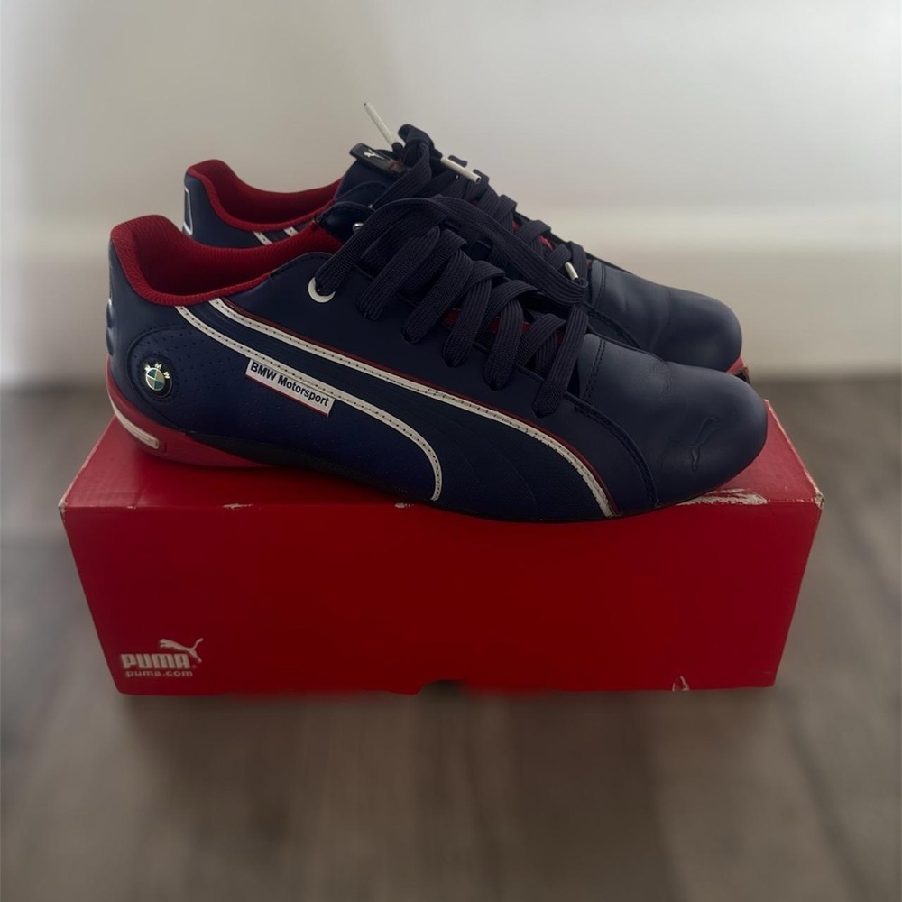 Puma BMW Motorsport Navy and Red Sneakers